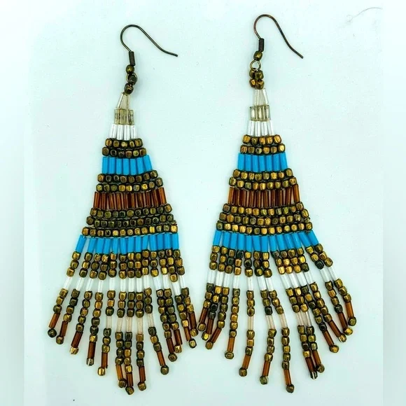 Beautiful Beaded Chandelier Earrings - Picture 3 of 8